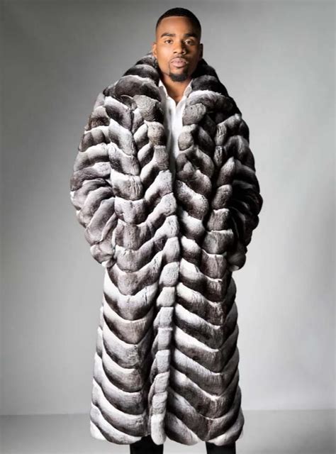 chinchilla fur jacket men.